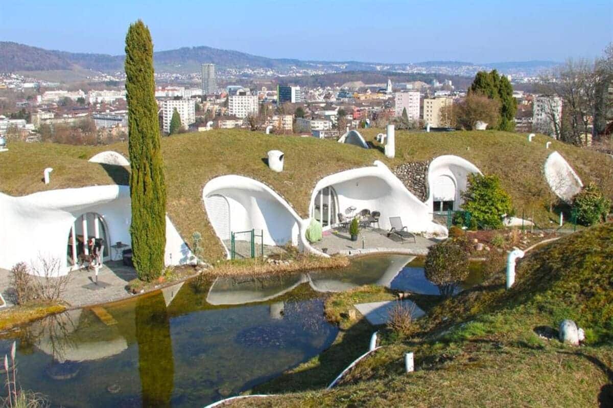 The earth house settlement in Switzerland