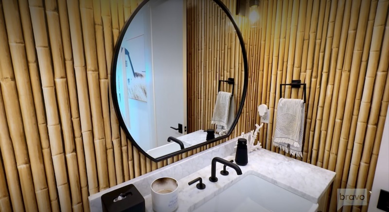 RHOBH Garcelle Beauvais powder room at Beach House