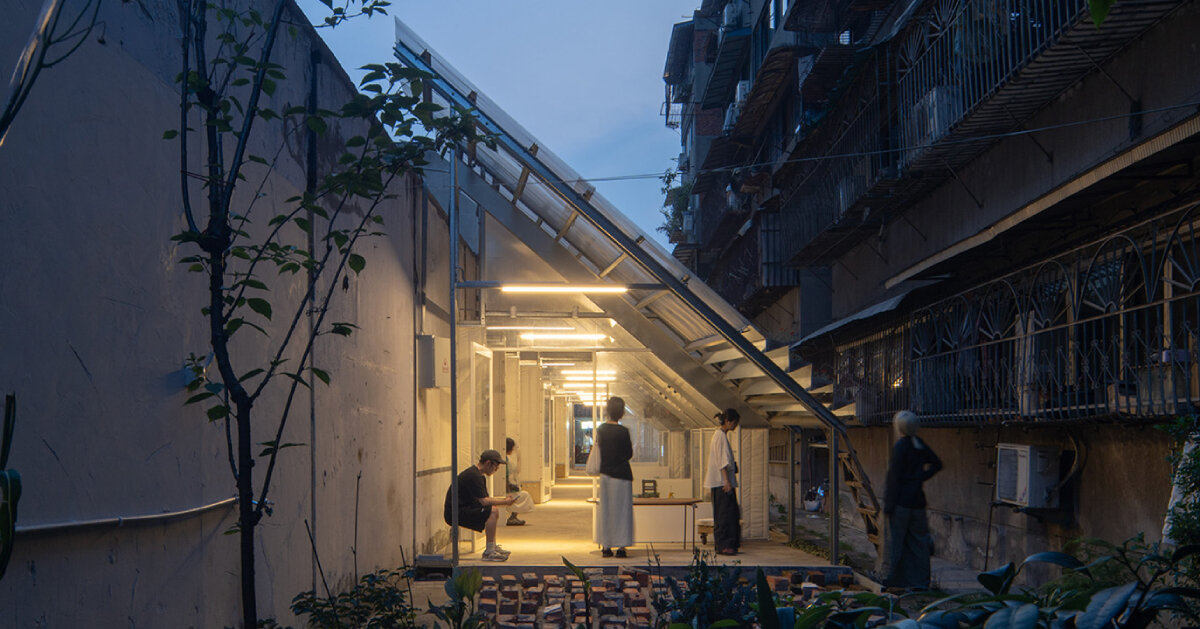 YIIIE transforms an abandoned bike shed into a community space in China