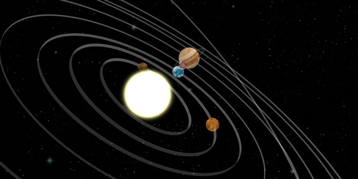 Several planets line up in the night sky in January