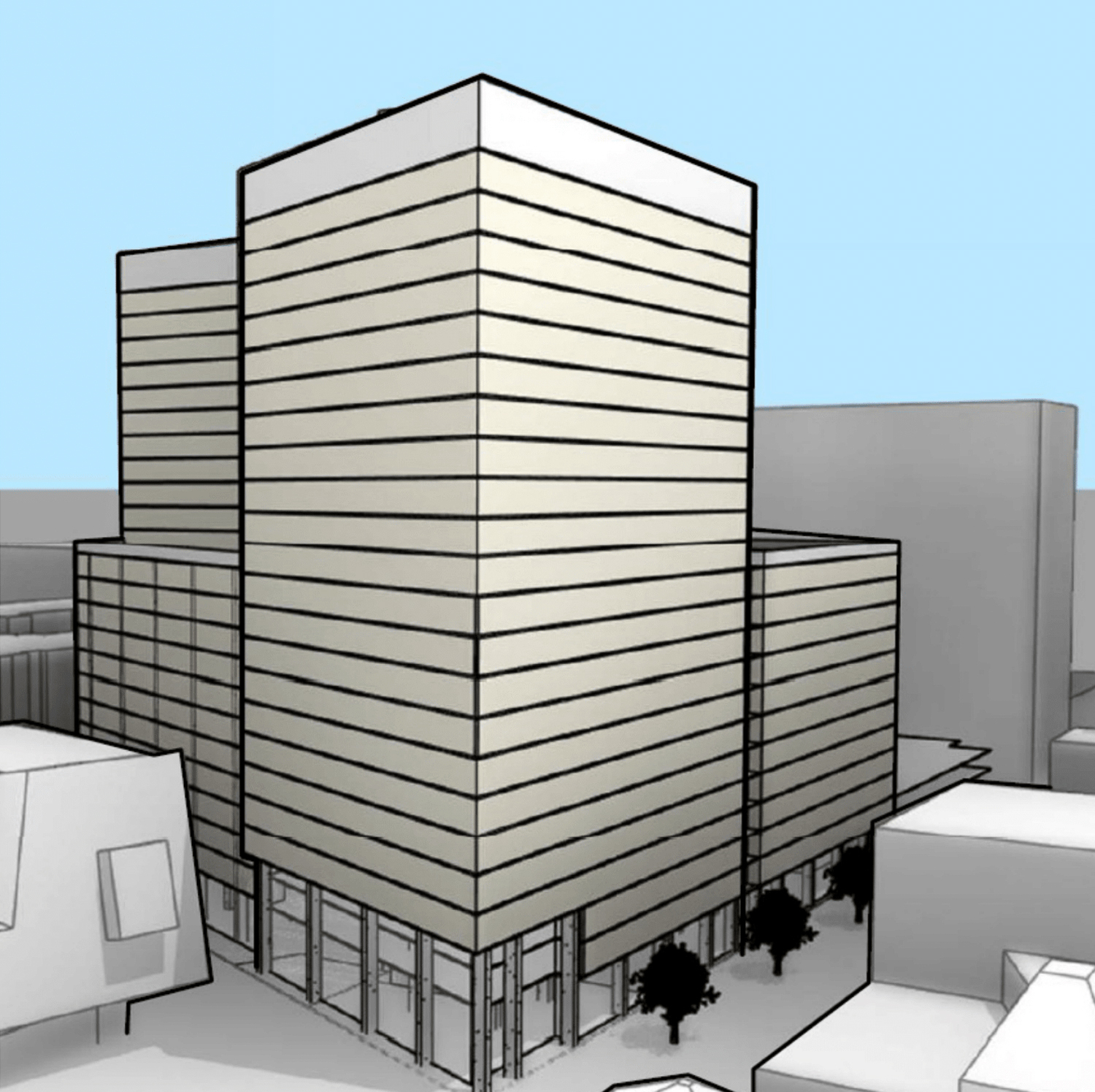 Visualization of the development of alquist development, not the actual design, illustration, which is shared by SJSU