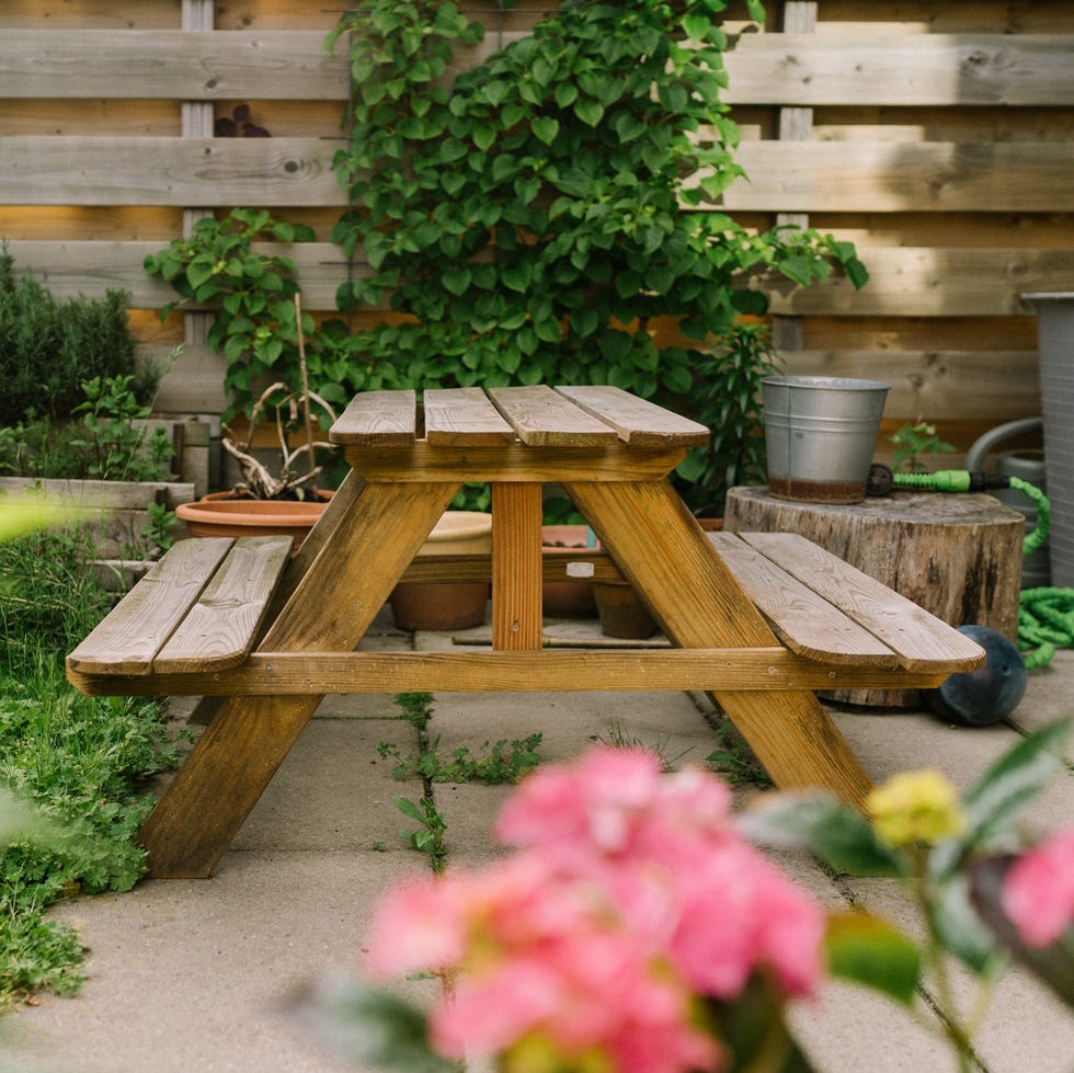 Wooden garden furniture