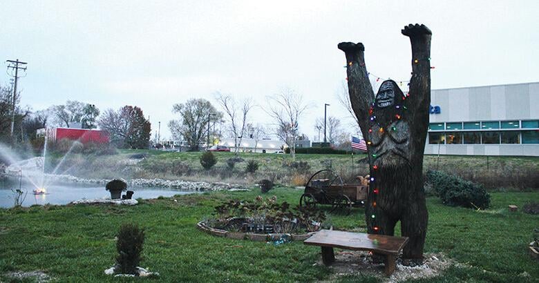 Bigfoot and other decorations added to House Springs pond | Local News