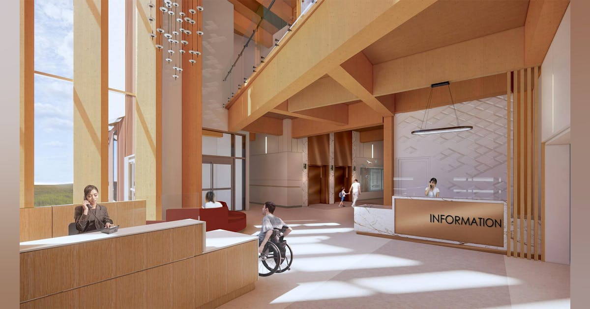 Groundbreaking for North America's first acute care hospital constructed entirely of solid wood