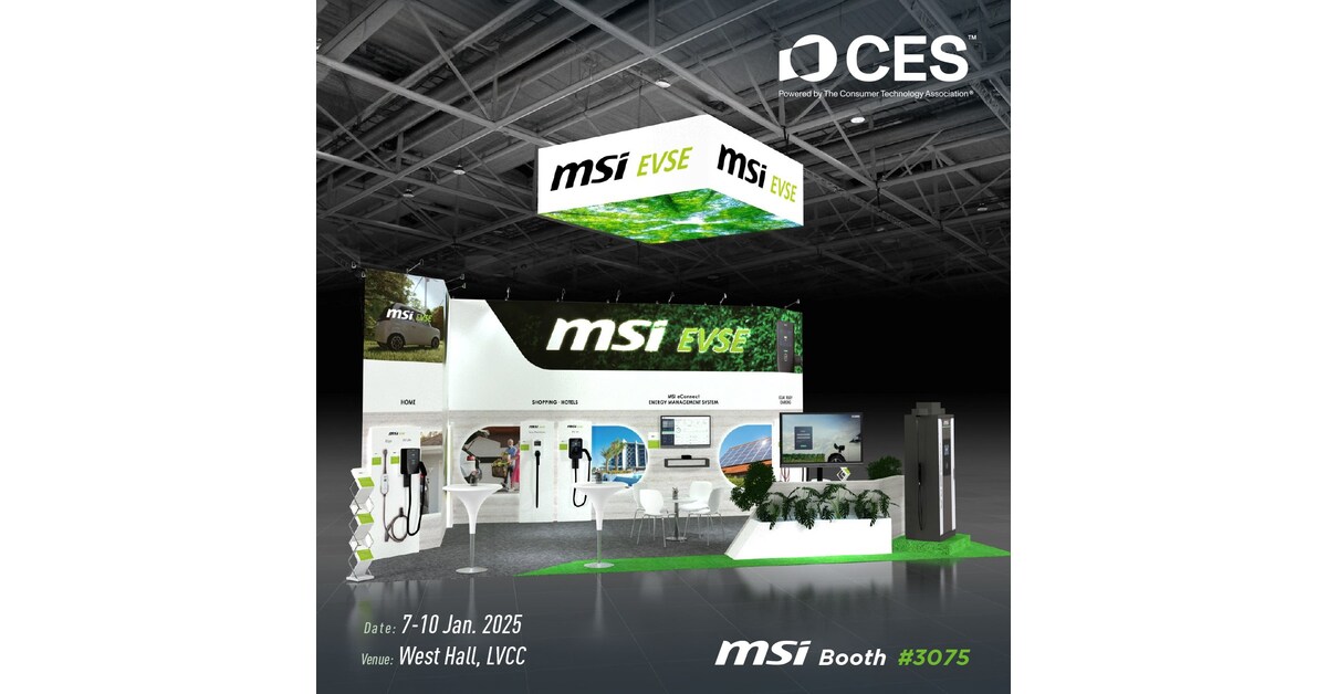 MSI Leads Green Energy at CES 2025, Unveiling Energy Management System and Portable Charger for Electric Vehicles