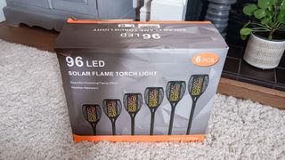 Solar flame torch lights