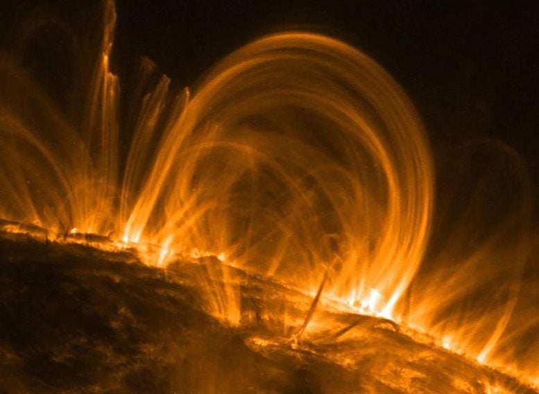 Apparent coronal loops