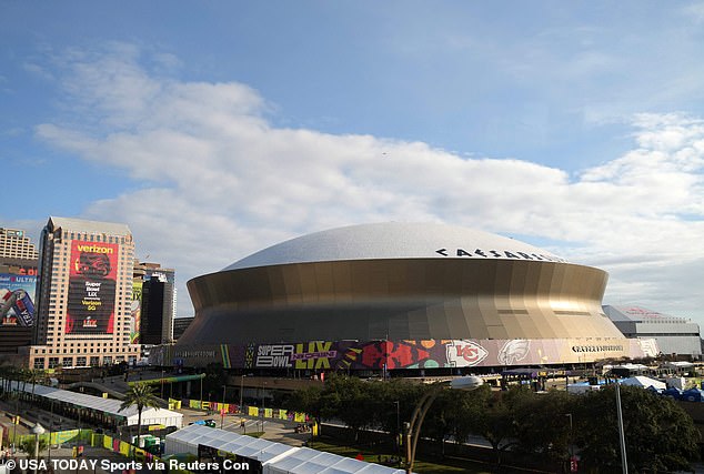 The Caesars Superdome - The Place of the Super Bowl -Lix between the Chiefs and the Eagles