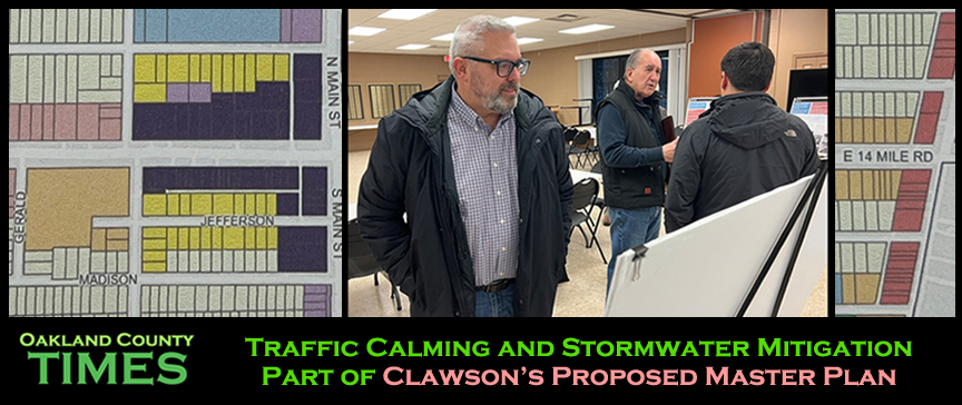 Traffic calming and rainwater reduction part of Clawson's proposed master plan