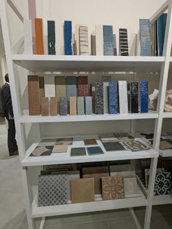 Decocer’s sample library shows the many potential finishes, glazes, sizes, colors, and patterns that can transform surfaces into works of art.