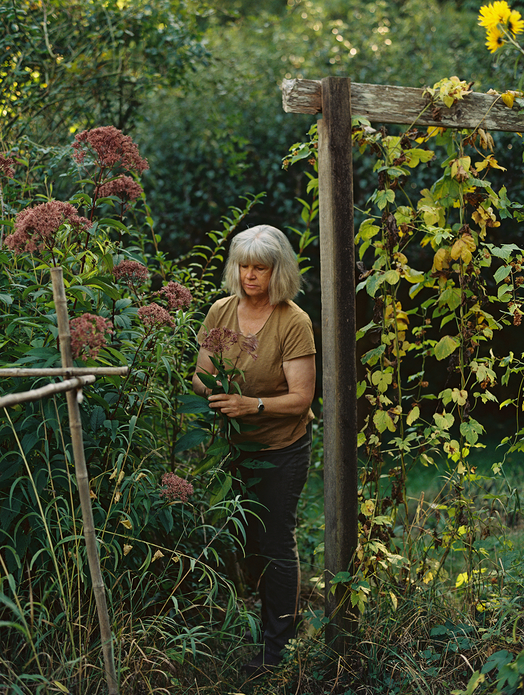 Woman in a garden