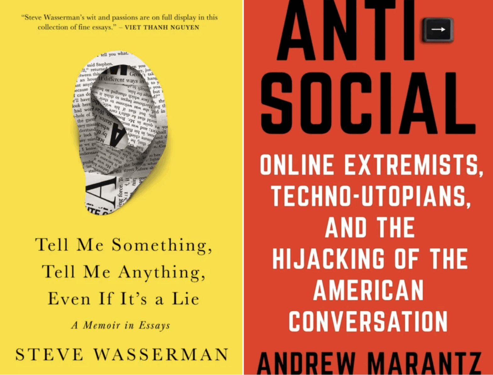 A memoir in essays. A broken information landscape.