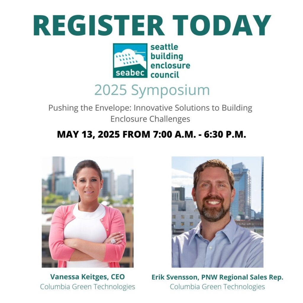 Connect Columbia Green Technologies on the Seattle Building Enclosure Council 2025 Symposium