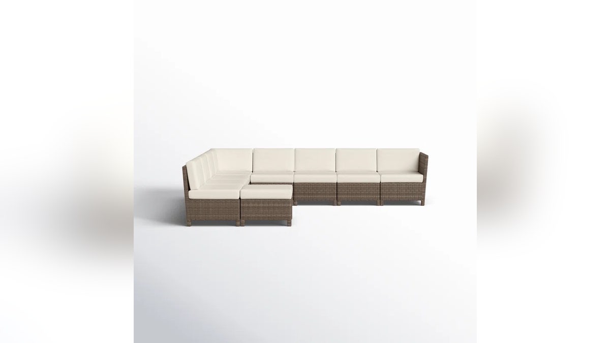 These modular cuts from Birch Lane in Wayfair has a hand-woven resin pasture over a rust-free aluminum frame.
