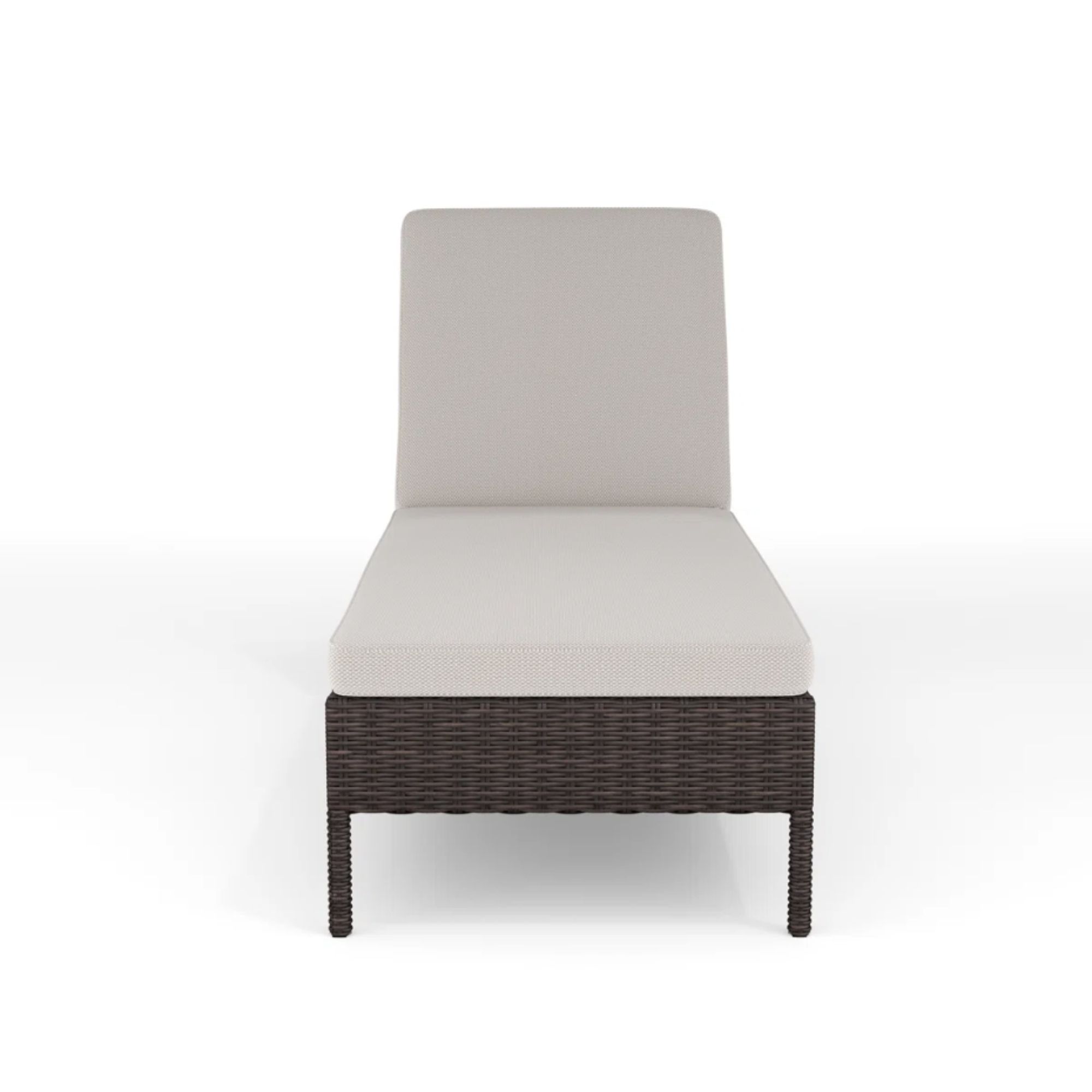 Martha Stewart Bedford Outdoor Rattan Wicker Chaise Lounge Chair with Allwetter pillow