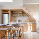 Sienna net -zero home / billionthricks - inner photography, kitchen, wood, worktop, lighting, chair, shelves, shelves