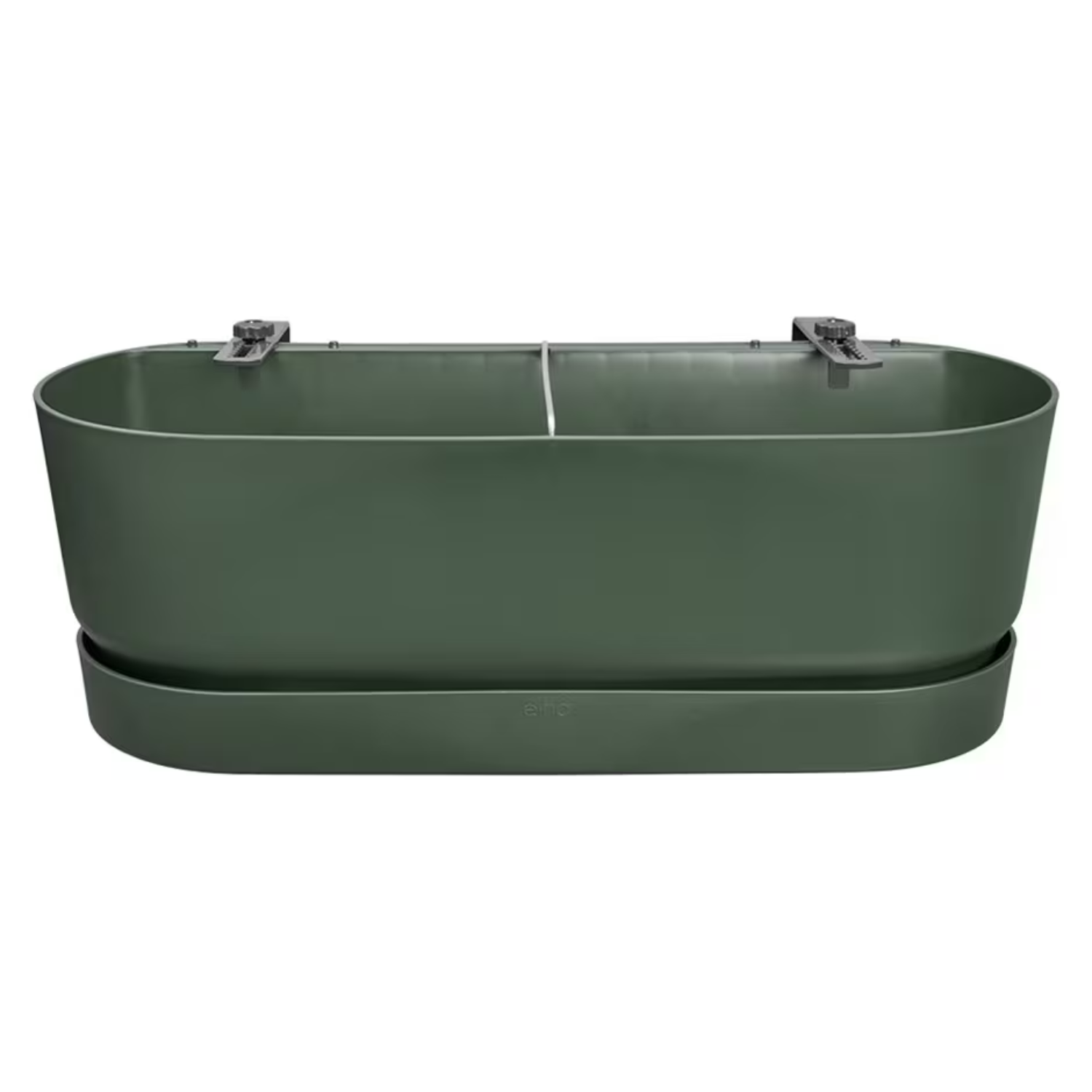 A green balcony planter made of crocus