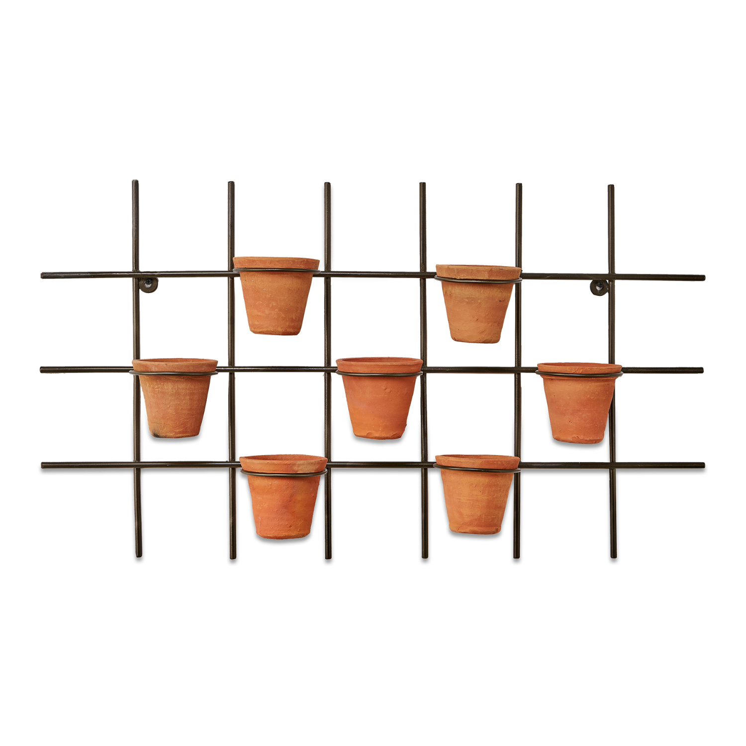 A terracotta wall planter set up by NKUKU