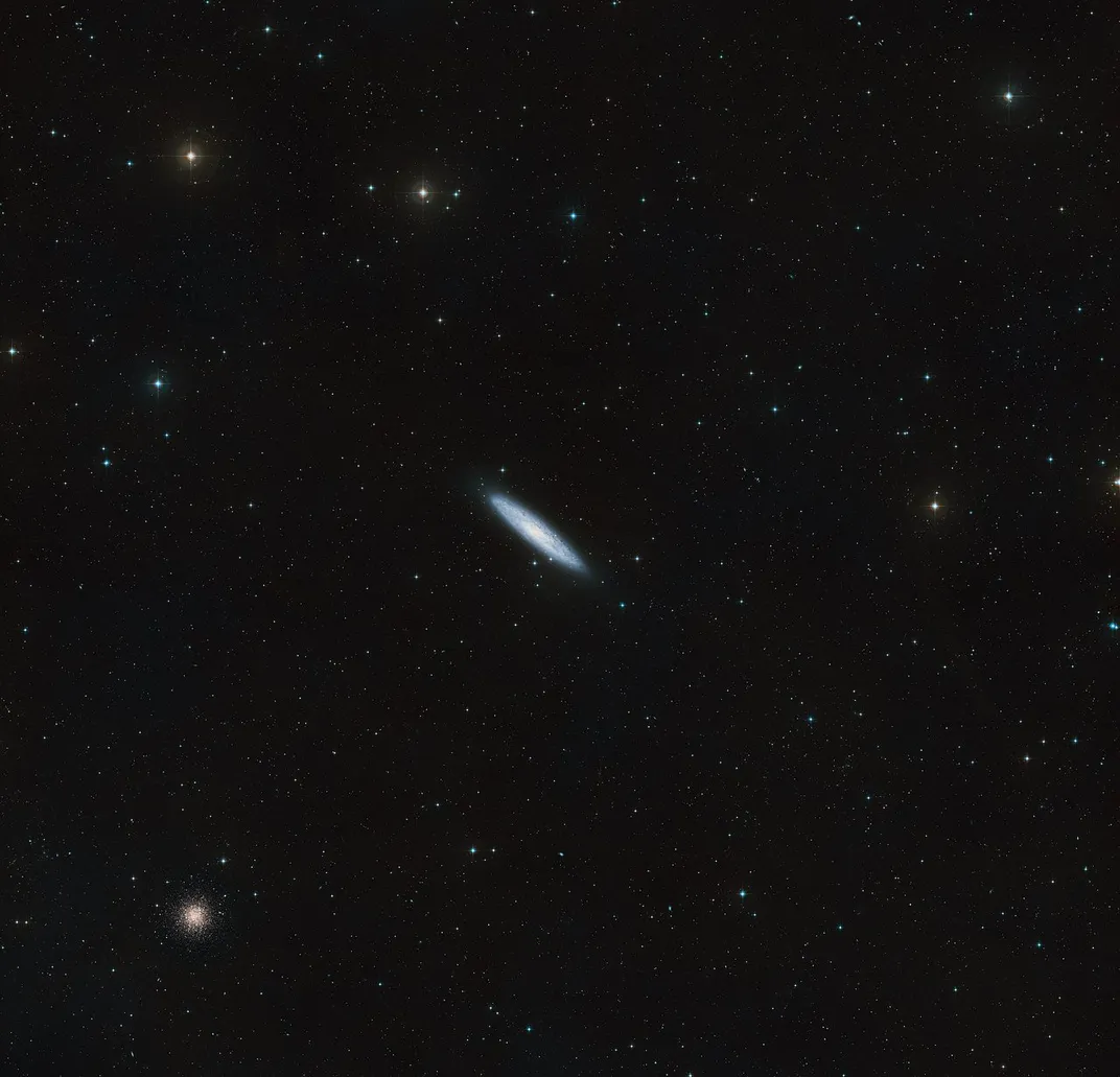 NGC 253 depicted from a distance