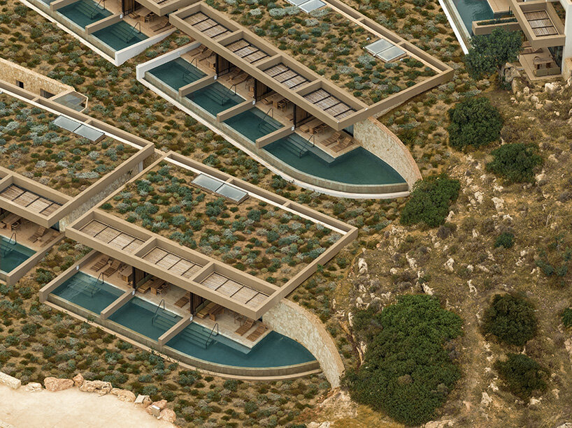 Block722 Sculpts JW Marriot's Crete resort in the landscape with stone from the location
