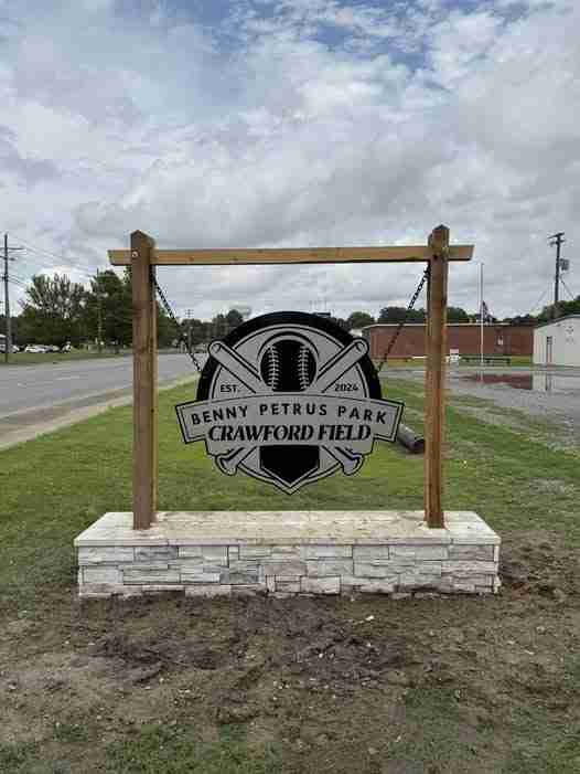 The renovation work progress on the American baseball field of Stuttgart in American Legion