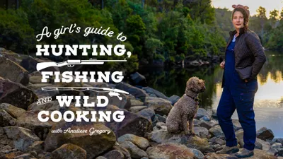 Preview of a girl guide to hunt, fishing and wild cooking