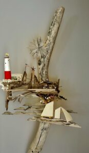 Driftwood -sea capes are scenes from nature that have been rebuilt by humans