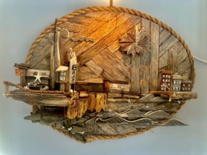 Driftwood -sea capes are scenes from nature that have been rebuilt by humans