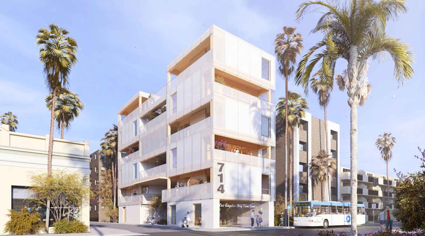 A model of the residential building for community premises in LA