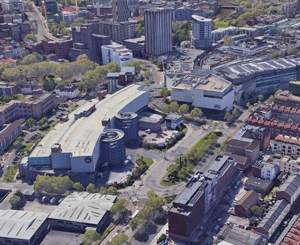 An aerial recording of the location of the proposed development