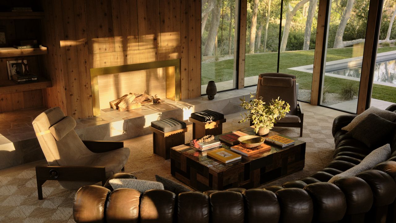 Modern rustic interiors transform a Malibu ranch from the 1970s into a stylish oasis