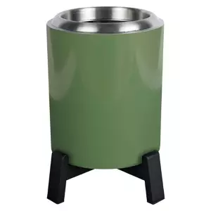 Table top smoke -free fireplace, green