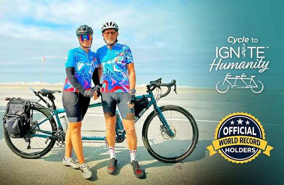 NUCALM partner with Lady JB Owen & Peter Giesin to fuel the world record cycling expedition for global education