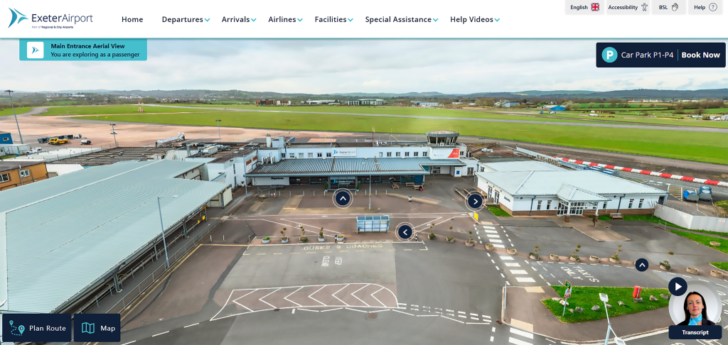 Exeter Airport increases accessibility with online virtual tour