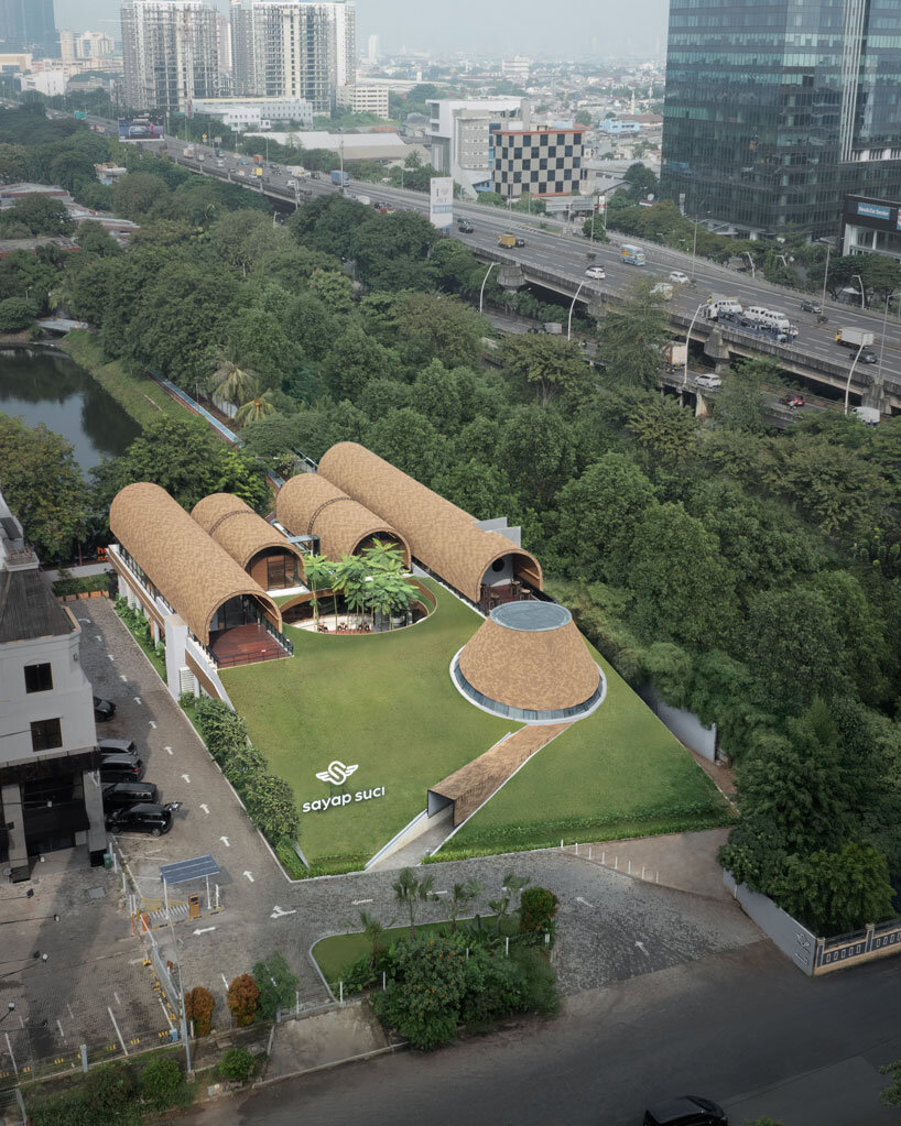 Four arched accommodations from Rad+AR are expanding in the layered shift garden in North Jakarta