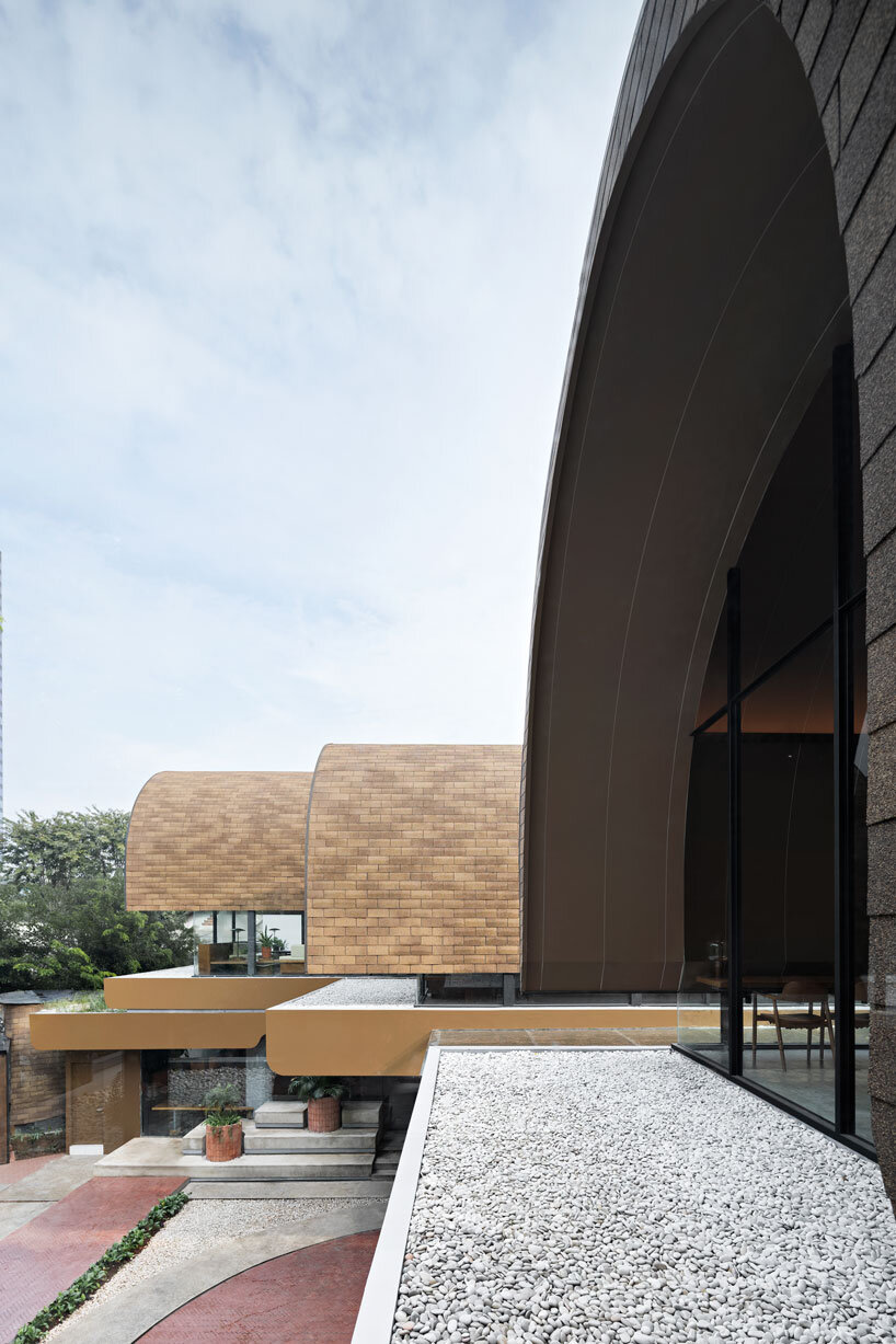 Four arched accommodations from Rad+AR are expanding in the layered shift garden in North Jakarta