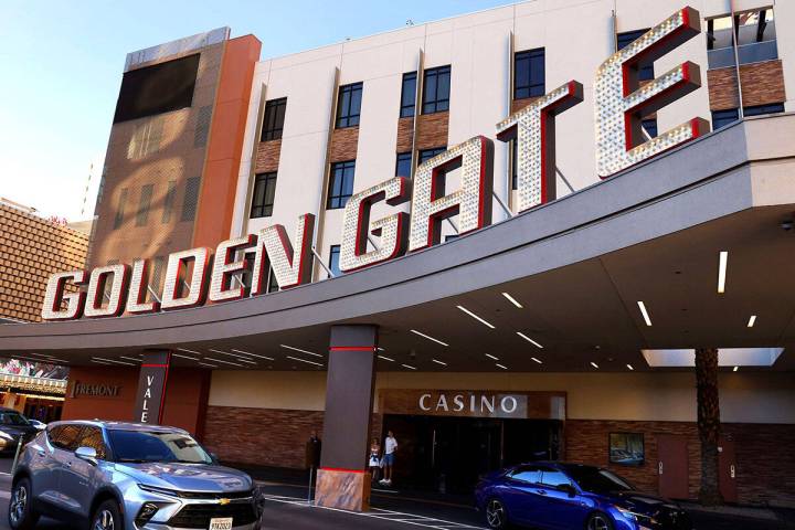 The Golden Gate Hotel-Casino can be seen on Sunday, September 7, 2025, in downtown Las Vegas.