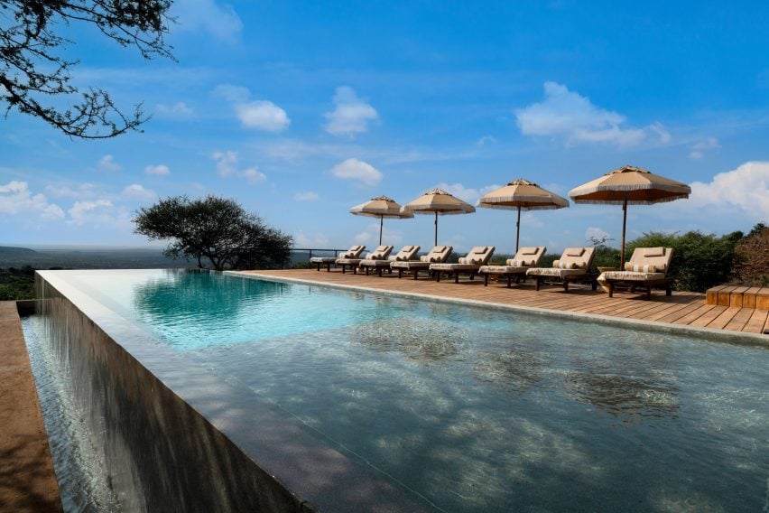 Pool in the Suyian Lodge Safari Resort by Michaelis Boyd, Nicholas Plewman Architects and Fox Browne Creative