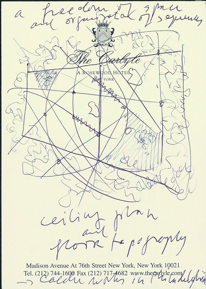 Calder Gardens sketch of Jacques Herzog