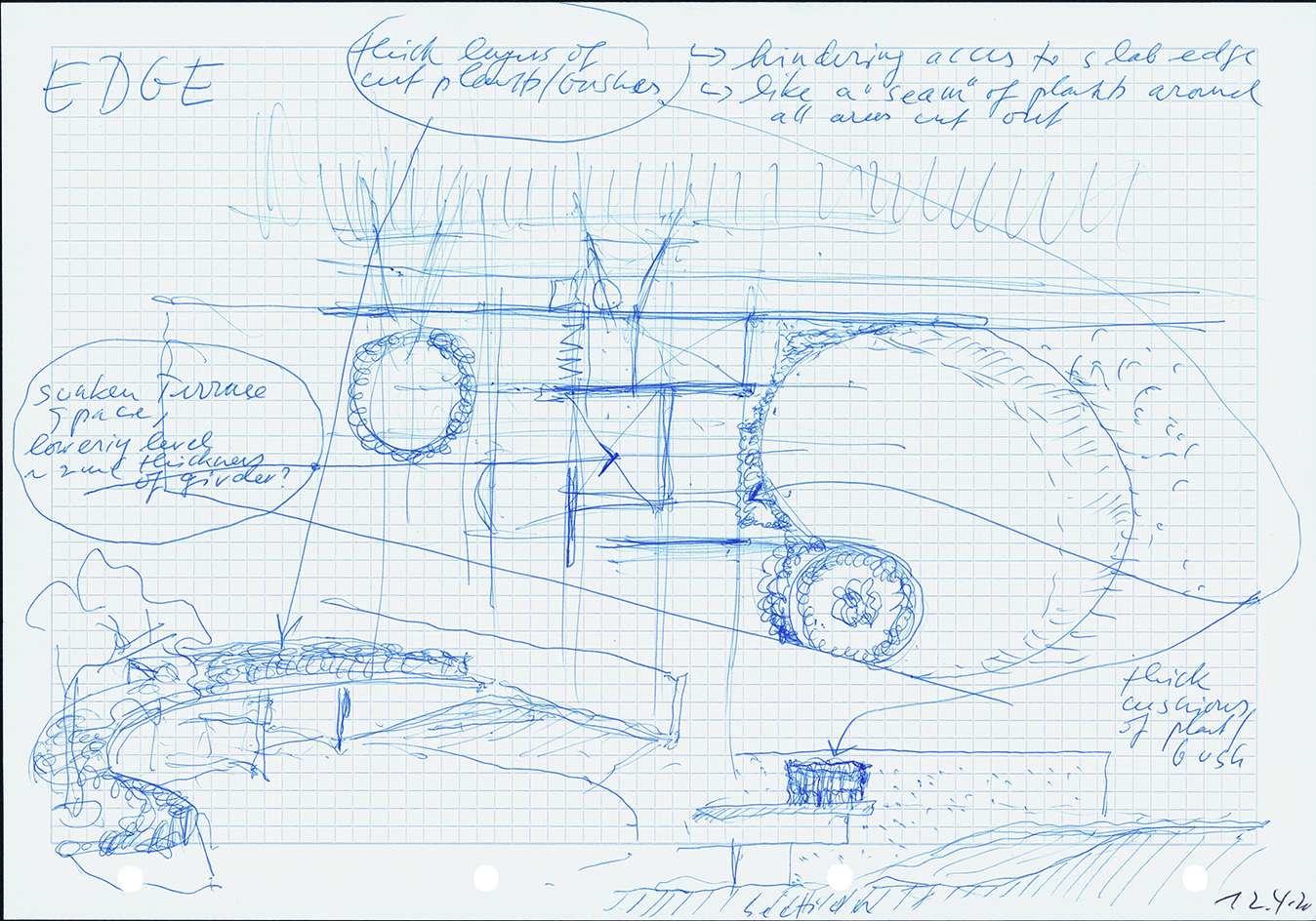 Calder Gardens sketch of Jacques Herzog