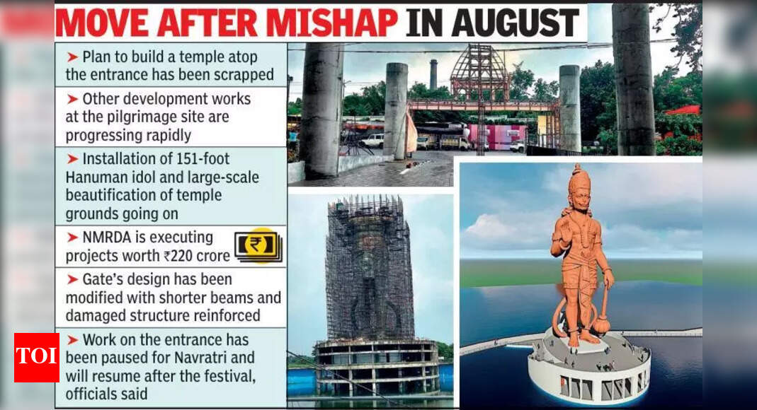 Design of the Gate of the Koradi Temple optimized, weight by half | Nagpur News