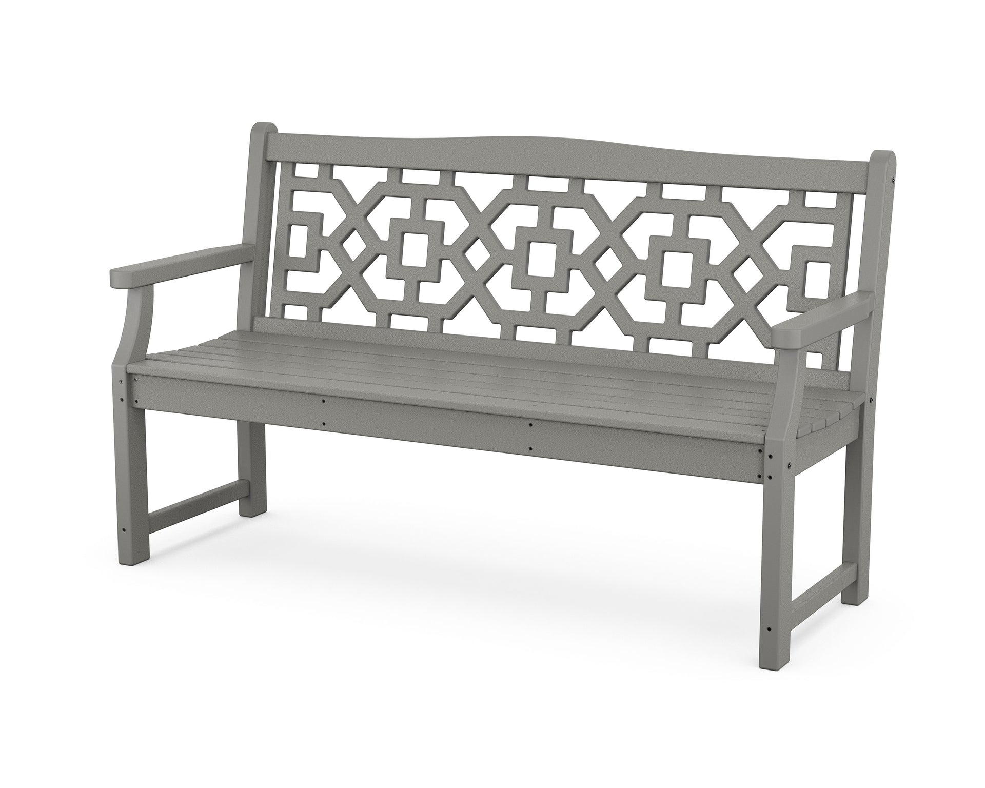 Chinoiserie 60" Garden bench - slate gray