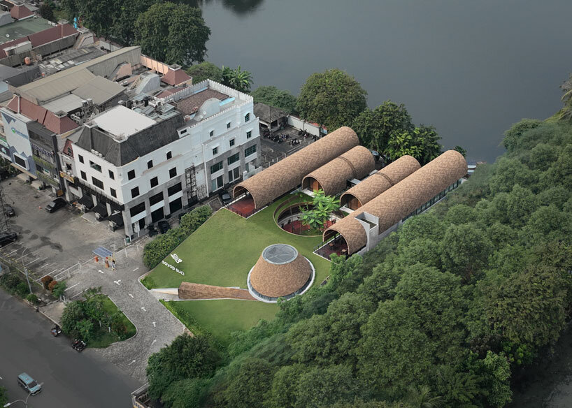 Four arched accommodations from Rad+AR are expanding in the layered shift garden in North Jakarta
