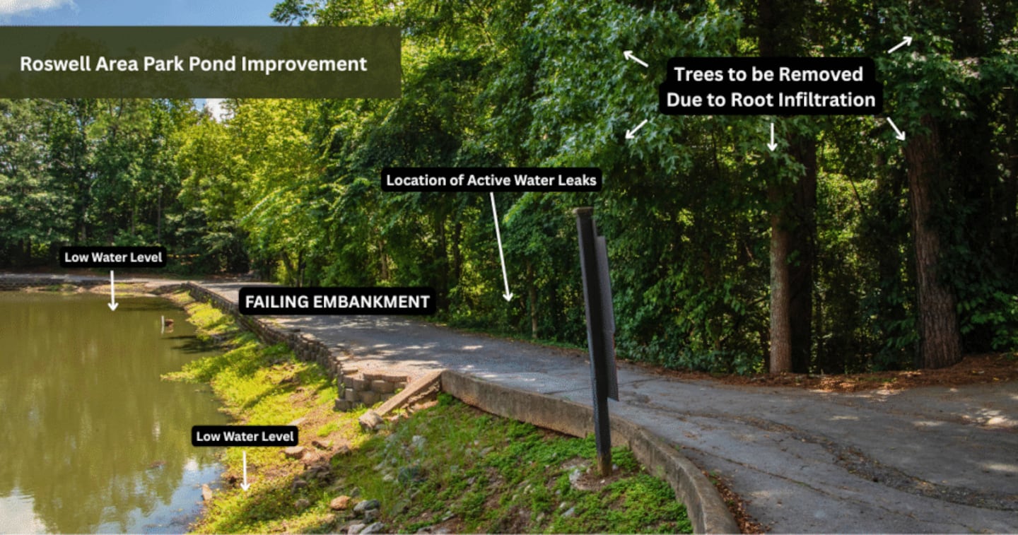 The 3 million dollar project of the city of Roswell deals with problems at the Roswell Area Park Pond.