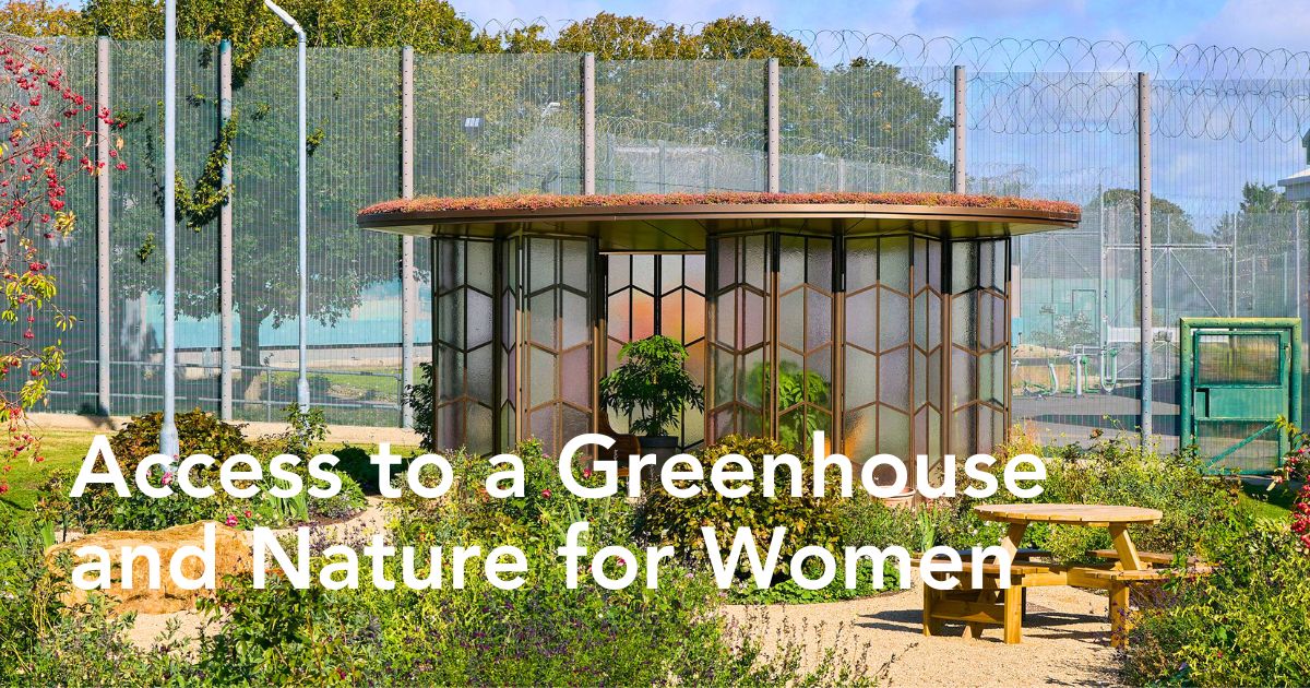 The Glasshouse Garden Pavilion offers a “moment of beauty” in the women’s prison