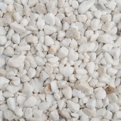 Polar white grit 8–11 mm | 20kg bag of decorative gravel, garden stones and other materials. Pebbles ideal for driveways, paths, borders, landscaping and garden design. Outdoor features