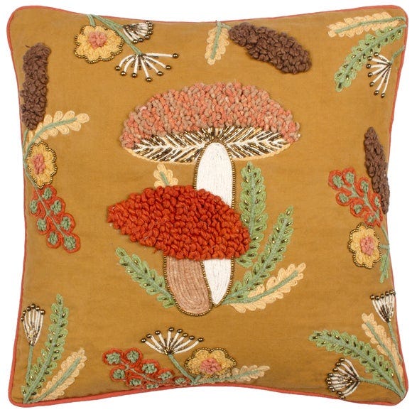 Mushroom Dell Square Pillow Mushroom Dell Square Pillow