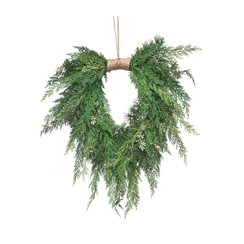 The Christmas Aisle® Natural Touch Polyethylene Wreath & Reviews | Wayfair