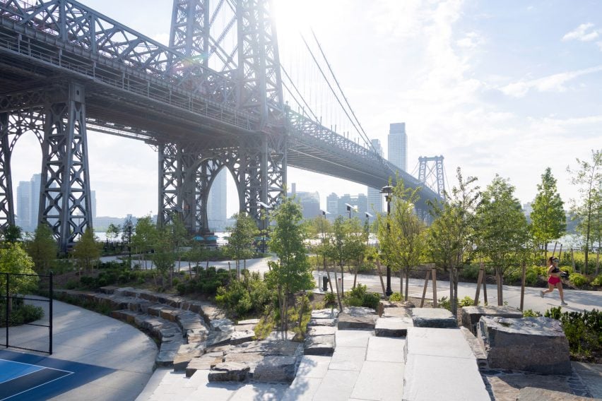 Williamsburg Bridge with park below