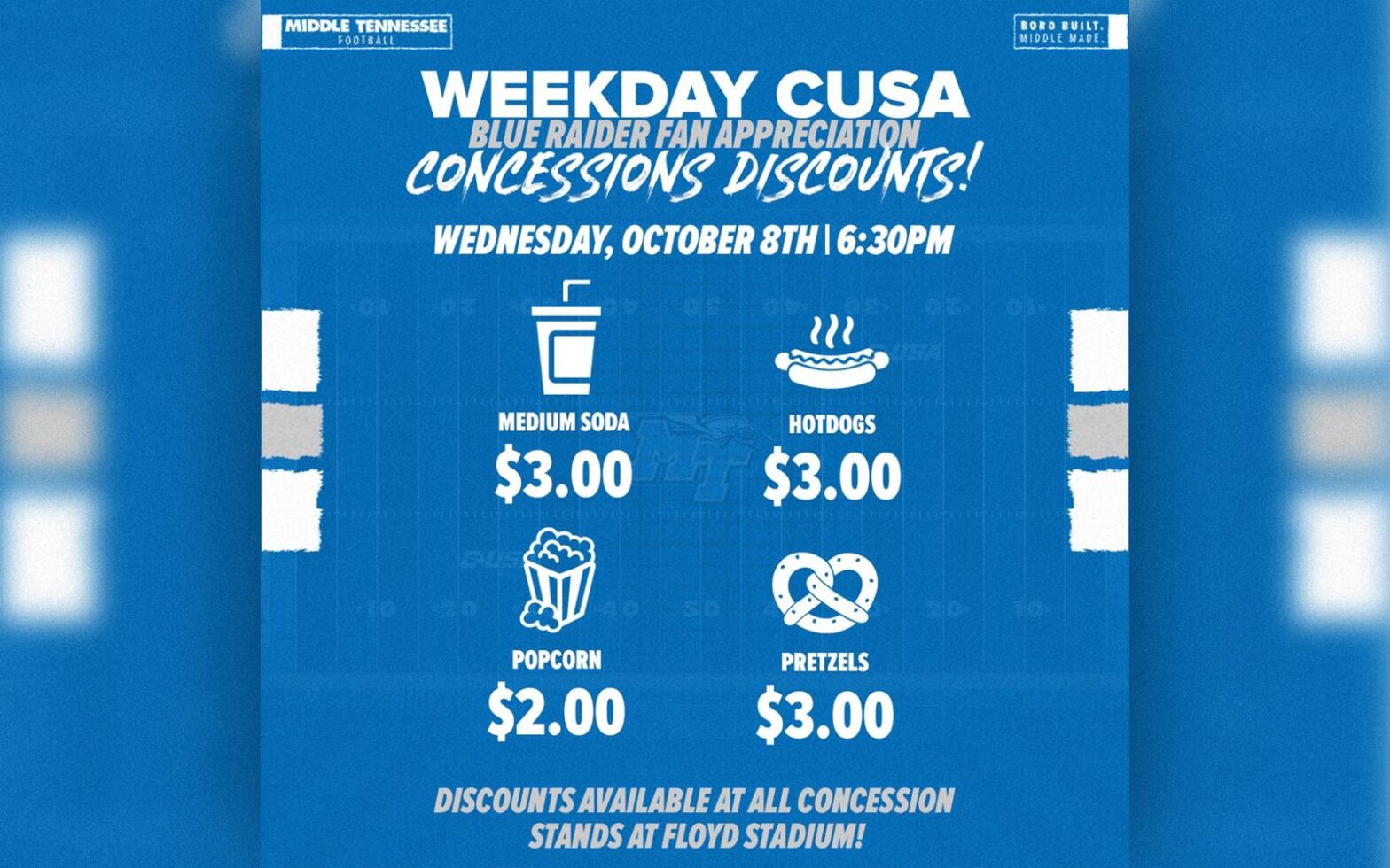 Middle Tennessee Football organizes two exciting Cusa matchups on weekdays in October